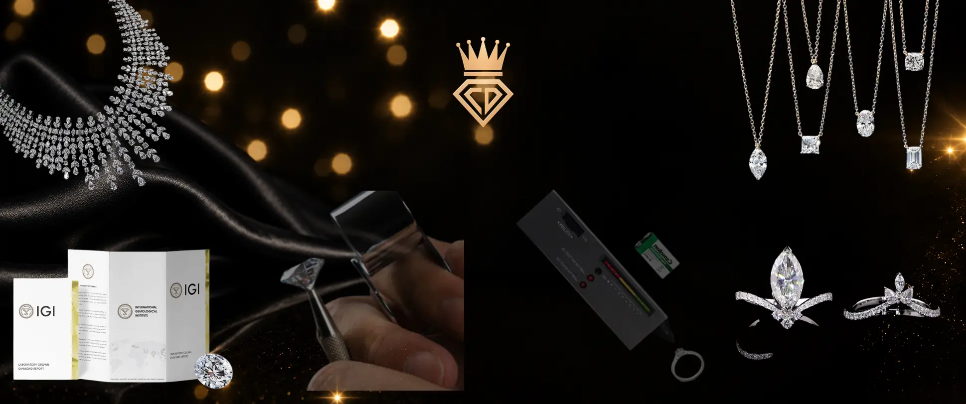 Diamond atelier workbench with precision jewellery tools