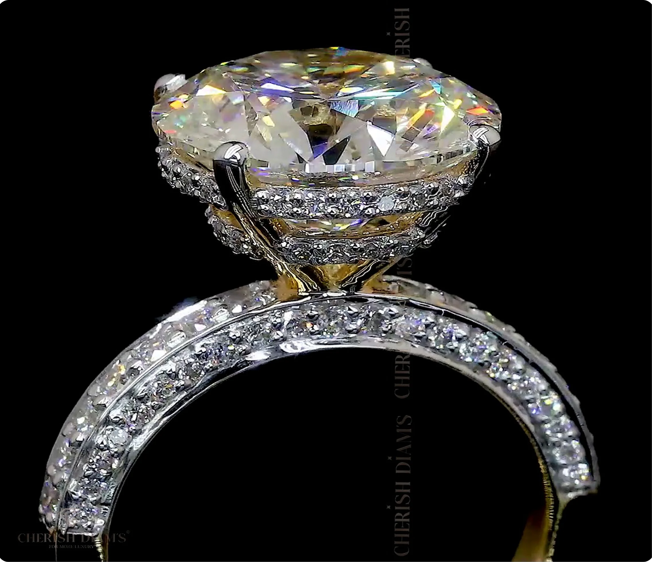Certified lab-grown diamond ring